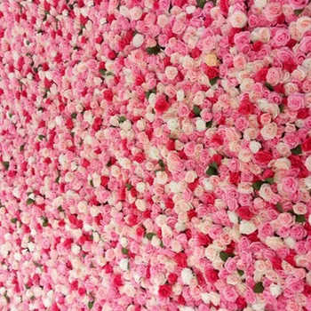 

40x60cm Silk Rose Flower Champagne Artificial Flower for Wedding Decoration Flower Wall Romantic Wedding Xmas Backdrop Decor