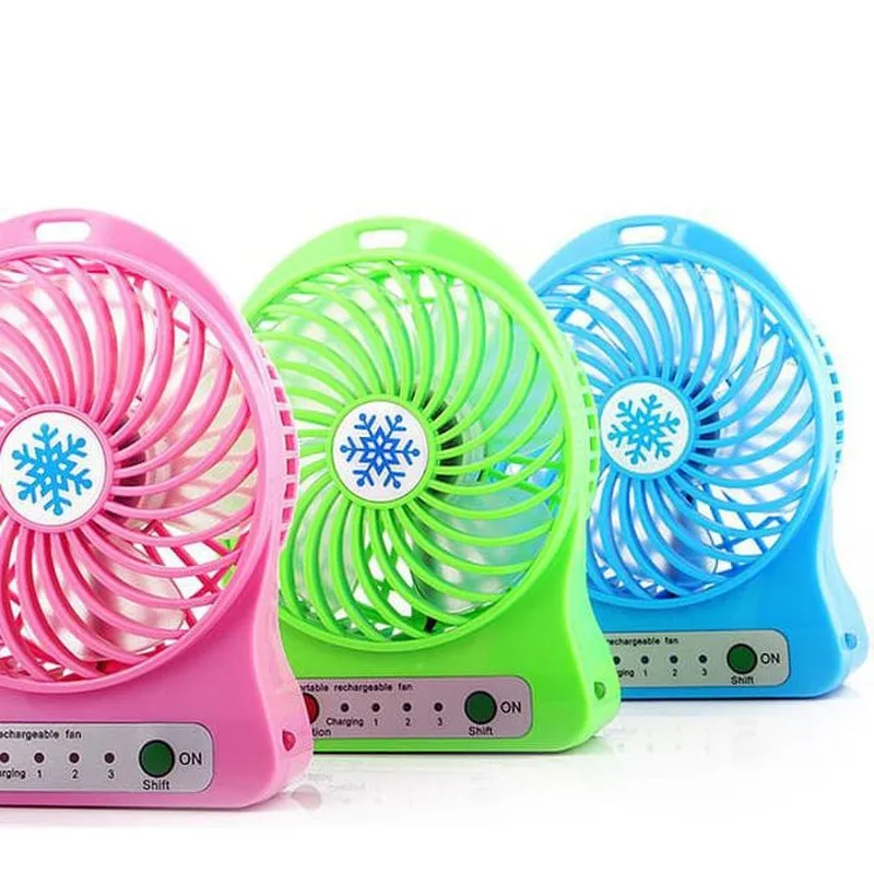 

2019 Portable Rechargeable LED Light Summer Fan Mini USB Charging Air Cooler 3 Mode Speed Regulation Fan