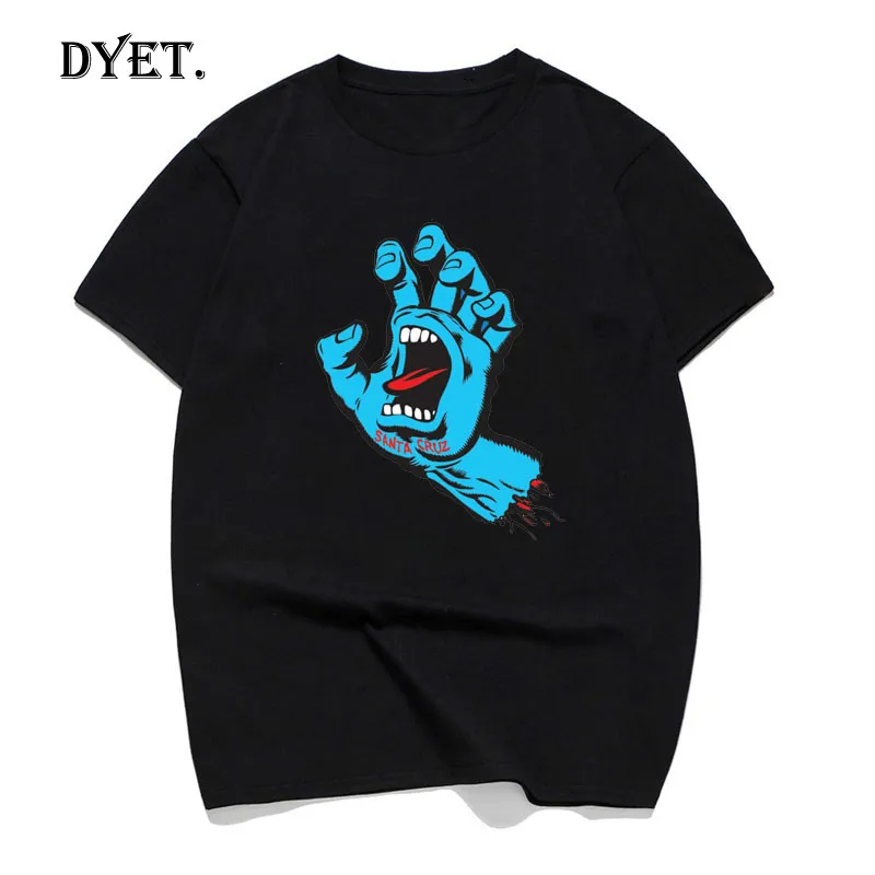 Санта Круз зомби руки Забавные футболки для мужчин дьявол Демон рука подземелье