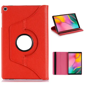 

For Samsung Galaxy Tab A 8.0 (2019) P200/P205 Tablet Case 360 Rotating Bracket Fold Stand Leather flip Lith Texture Cover funda