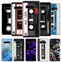 Funda de casete de cinta magnética Vintage funda para Samsung teléfono Galaxy S20 Ultra S10 Lite Note 10 9 8 S9 S8 J4 J6 J8 Plus + S7 Edge