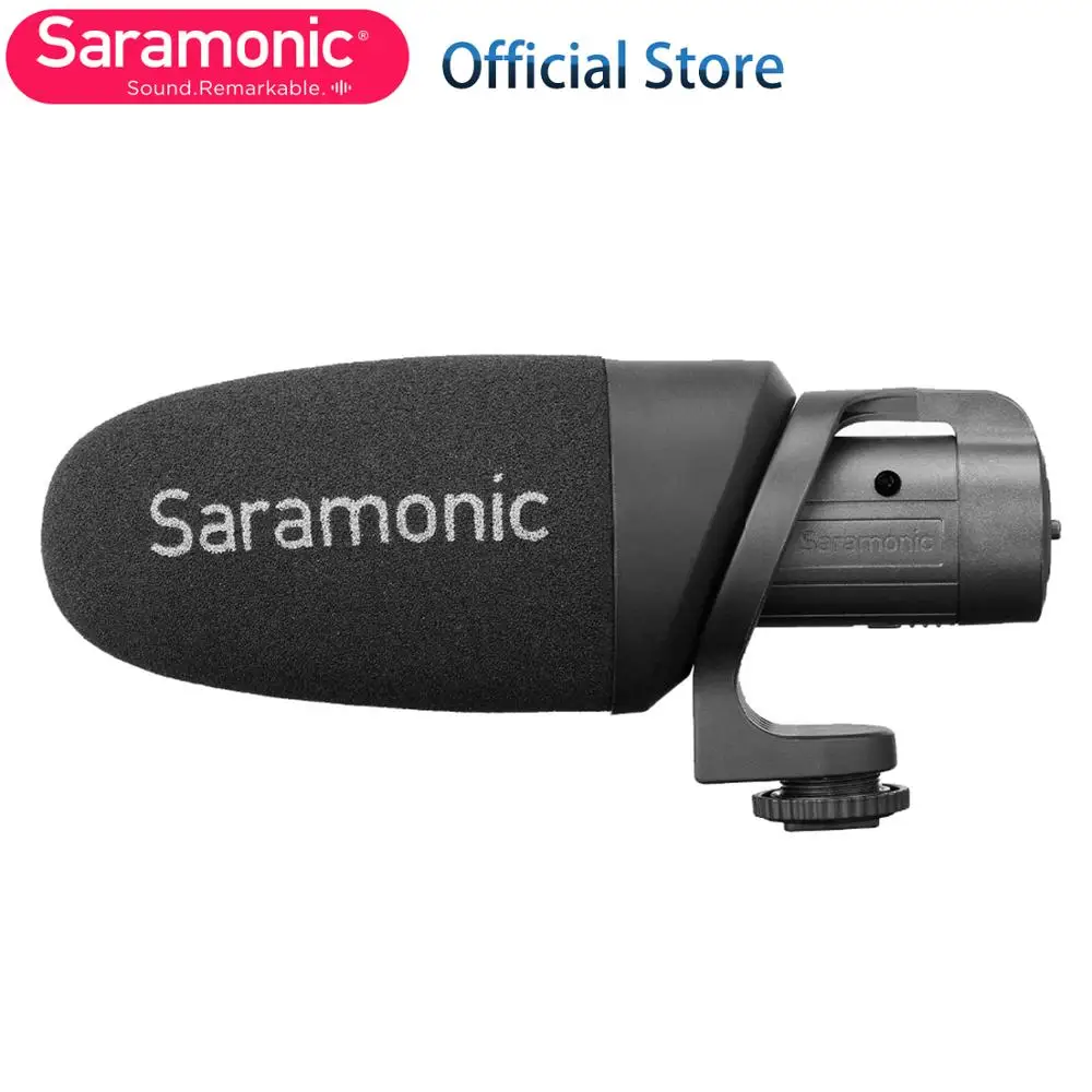 Saramonic CamMic+ легкий накамерный микрофон с встроенным амортизатором и индикатором для DSLR Canon Nikon camera s