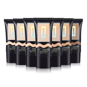 

Liquid Foundation Makeup Face Base Nude Makeup Natural Color Full Coverage Concealer Primer BB Cream Waterproof Cosmetics JQ