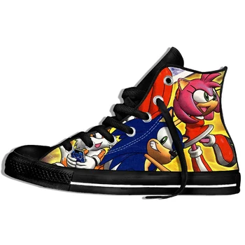 

3D Cartoon Sonic Game Print Men Women Summer Sneakers Lightweight Casual Shoes