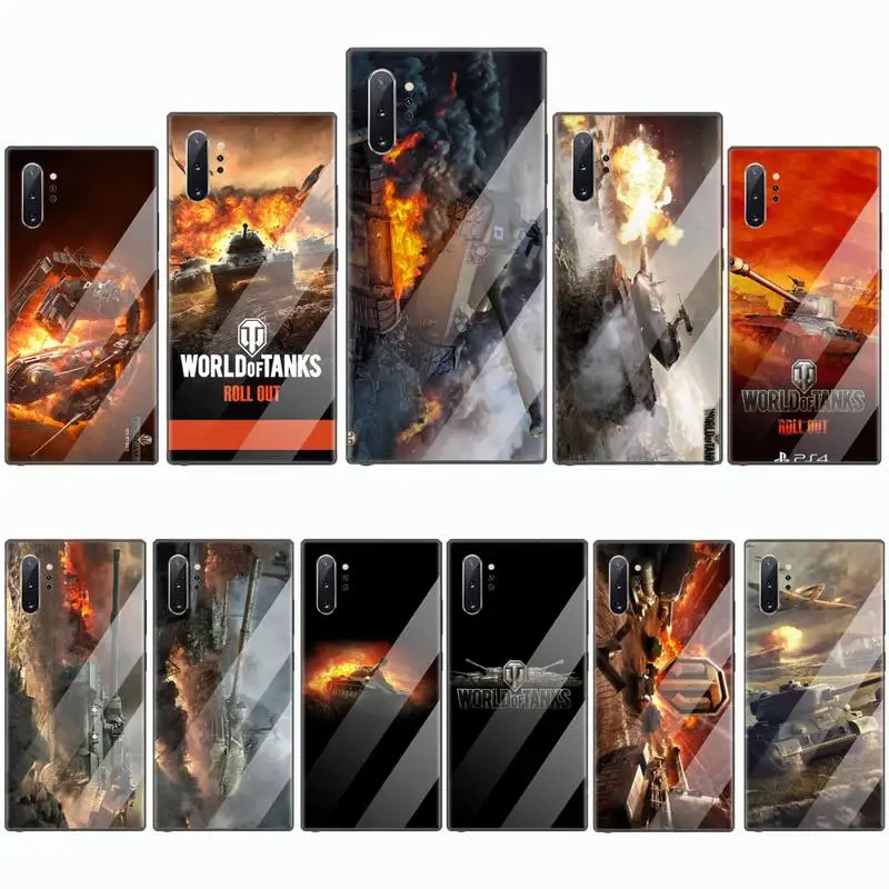 

world of tanks game Soft black Phone Case Tempered glass For Samsung S6 S7 edge S8 S9 S10 e plus note8 9 10 pro