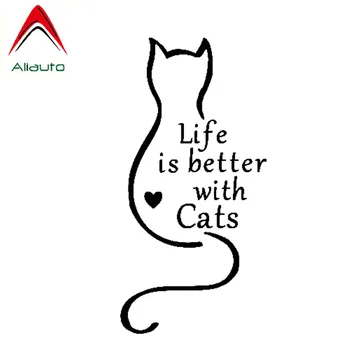 

Aliauto Lovely Car Sticker Life Is Better with Cats Waterproof Vinyl Decal for Toyota Camry Honda Crv VW Passat B5 Kia,15cm*7cm