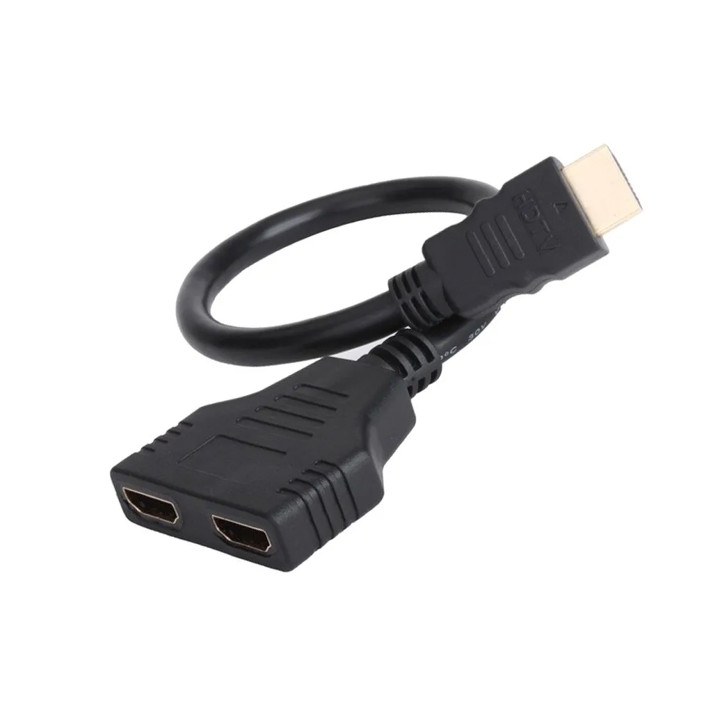 Ouhaobin HDMI 2.0 Cable Splitter Adapter Converter 1 In 2 Out HDMI Male to 2 HDMI for UHD Computer Accessories