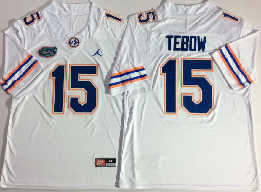 as photo Новинка, высокое качество, все сшитые Джерси Florida#15 TEBOW#22 E. SMITH - Цвет: as photo