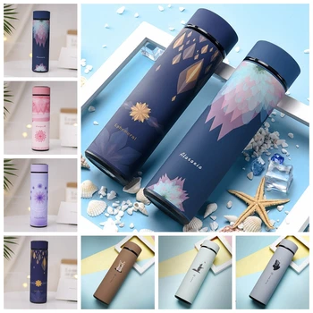 

480ml-500ml Creative Insulated Water Cup Portable Stainless Steel Vacuum Flask Insulated Thermo Cup Cup New New