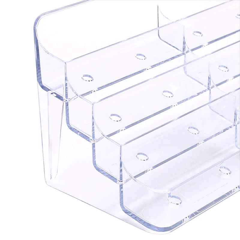 2Pcs 8 Pockets Plastic Business Card Holder Stand Clear Desktop Countertop Index Card Filing Display