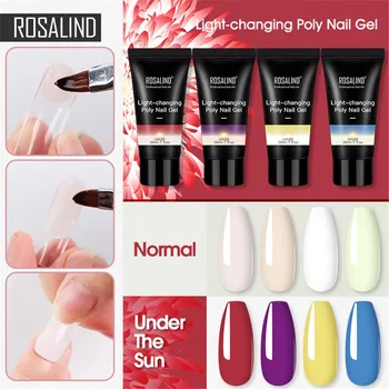 

ROSALIND Light-Changing Nail Extension Gel Polish 30m Builder Extension Semi Permanent Gel With False Nail For Manicure Nail Art