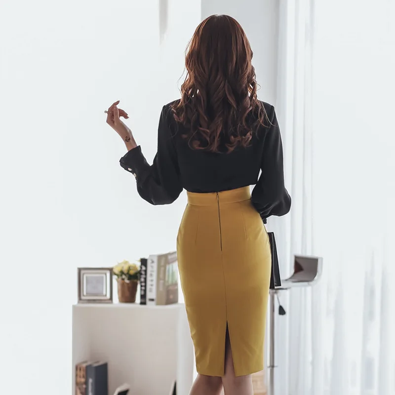 BacklakeGirls, элегантное черное, желтое, контрастный цвет, пэчворк, одежда для работы, Vestidos, деловые, вечерние, офисные, для женщин, облегающее платье