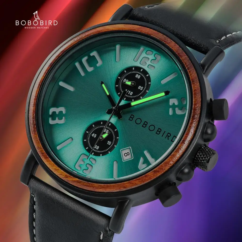 Мужские водонепроницаемые часы reloj hombre BOBO BIRD роскошные стильные светящиеся с