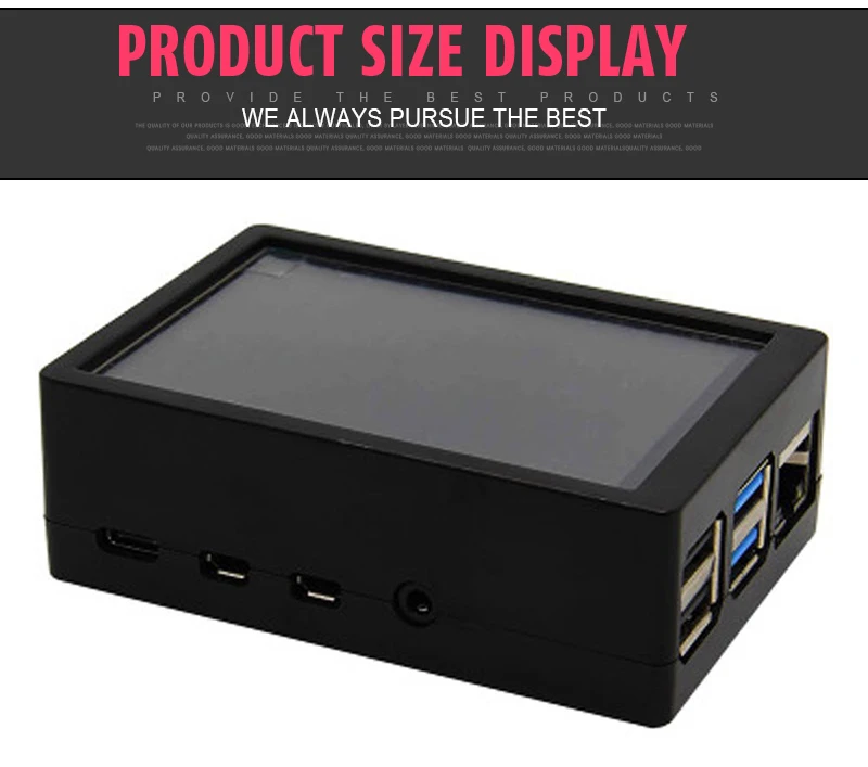 3.5 inch Raspberry Pi 4 Model B Touch Screen 480*320 LCD Display + Touch Pen + Dual Use ABS Case Box Shell for Raspberry Pi 4