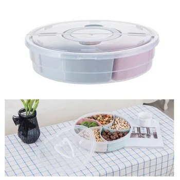 

NEW Snacks Boxes With Handle Lid Fruit Candy Treats Serving Tray Organizer Container Food Storage Organizer for Home Kitchen