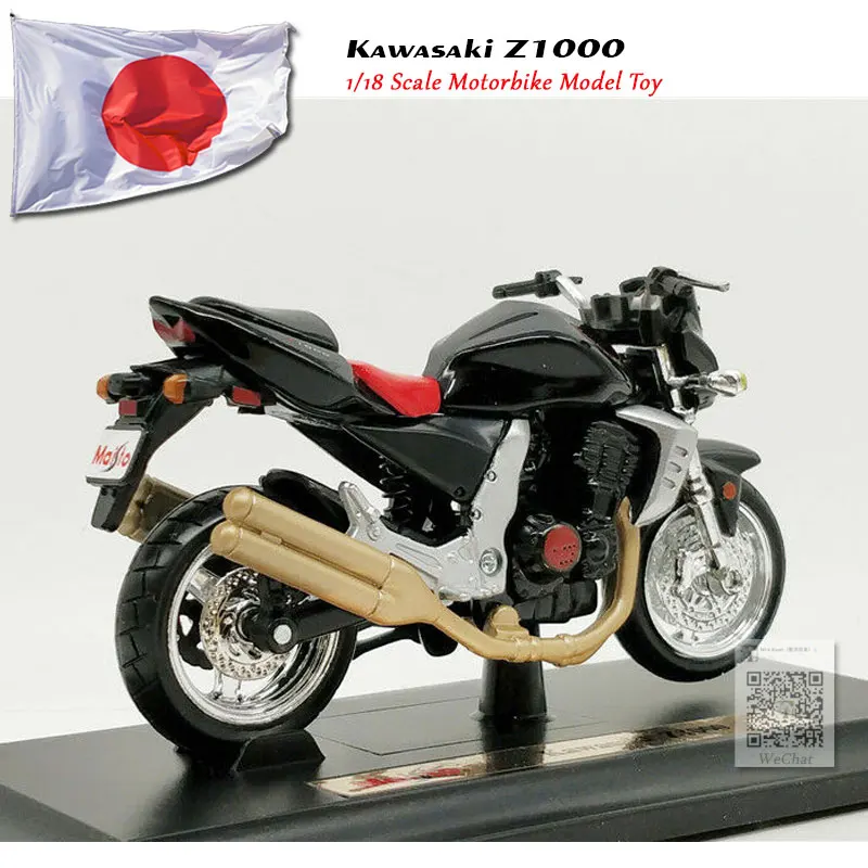 6 шт./лот MAISTO 1/18 весы игрушки, модели мотоциклов KAWASAKI Z1000 отлитый под давлением металлический мотоцикл модели игрушки