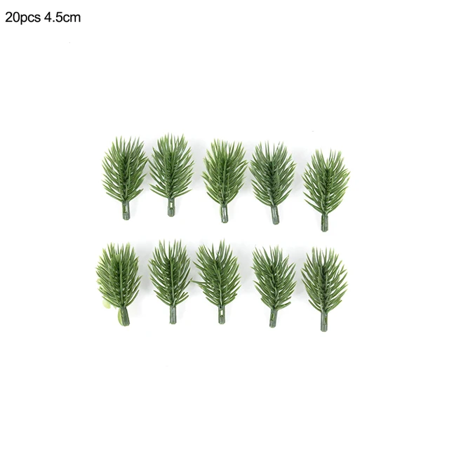 10/20pcs Artificial Pine Branches Needle Fake Plants Christmas Wreath Garland Decorations for Home Xmas Tree Ornament DIY Craft 20pcs 4.5cm