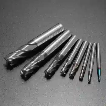 

New 8Pcs Carbide End Mill 2-12mm 4 Blades Flute Tungsten Steel Milling Cutter CNC Tools Set Durable in use
