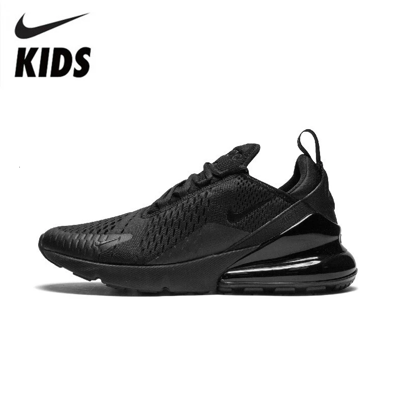 Nike Air Max 270(gs) оригинальная детская обувь Новое поступление дышащая беговая Обувь Удобные спортивные кроссовки#943345 - Цвет: AH8050-001