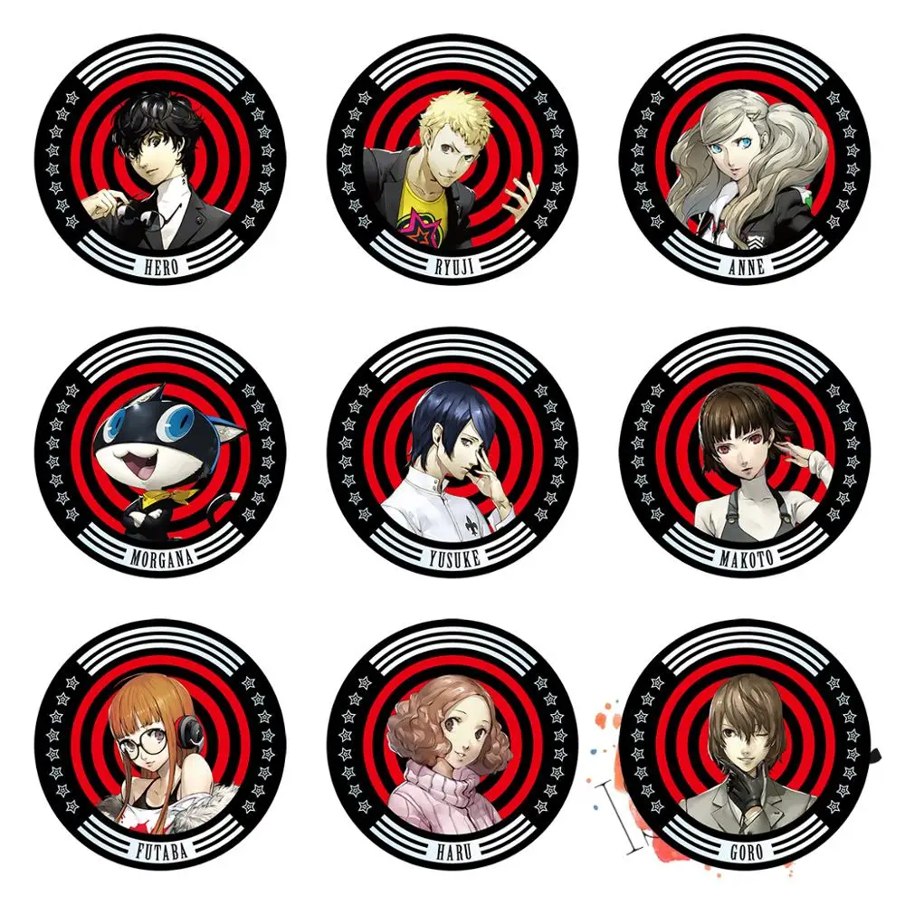 PERSONA3 anime badges Ryuji Sakamoto Anne Takamaki 58mm Brooch Icons -  AliExpress