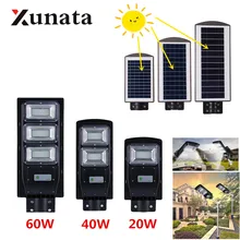 Светодиодный уличный фонарь на солнечной батарее для домашнего сада Забор PIR датчик движения обнаружения настенные лампы, светодиоды Солнечный светильник IP68 Водонепроницаемый 20 Вт 40 60 Вт