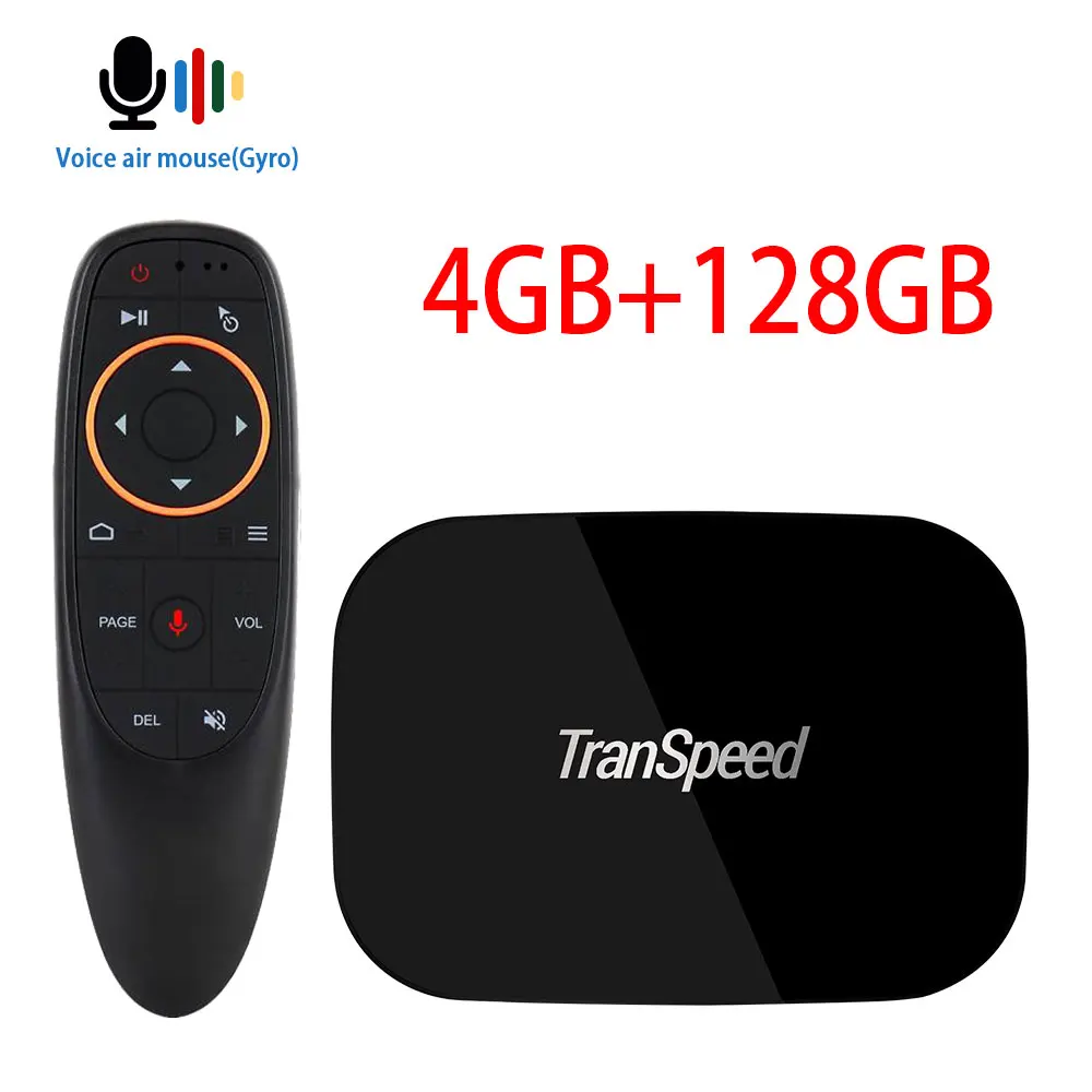 128 mouse Transpeed Bluetooth Android 9,0 Amlogic S905X3 4 ГБ 32 ГБ 64 Гб 128 ГБ tv BOX 8K HDR Youtube Netflix 1000M Wifi - Цвет: 128 mouse