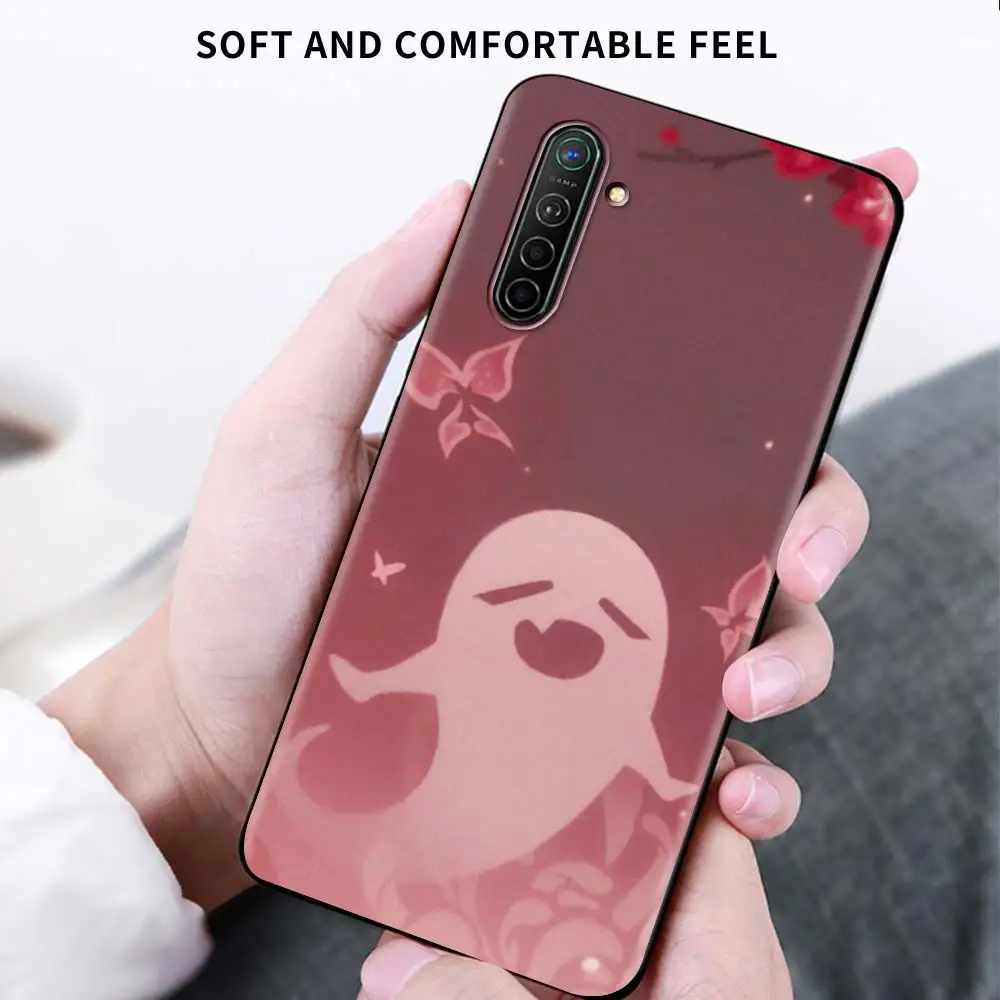 Genshin Impact Icon Case For Realme C3 5 6 7 8 Pro XT C15 X50 C11 C25 GT Neo Black Soft Silicone Phone Cover Shell V15 5G Funda