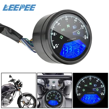 

LED Multi-function Digital Indicator Tachometer Fuel Meter Anti-glare Motorcycle Panel Speedometer Night vision Dial Odometer