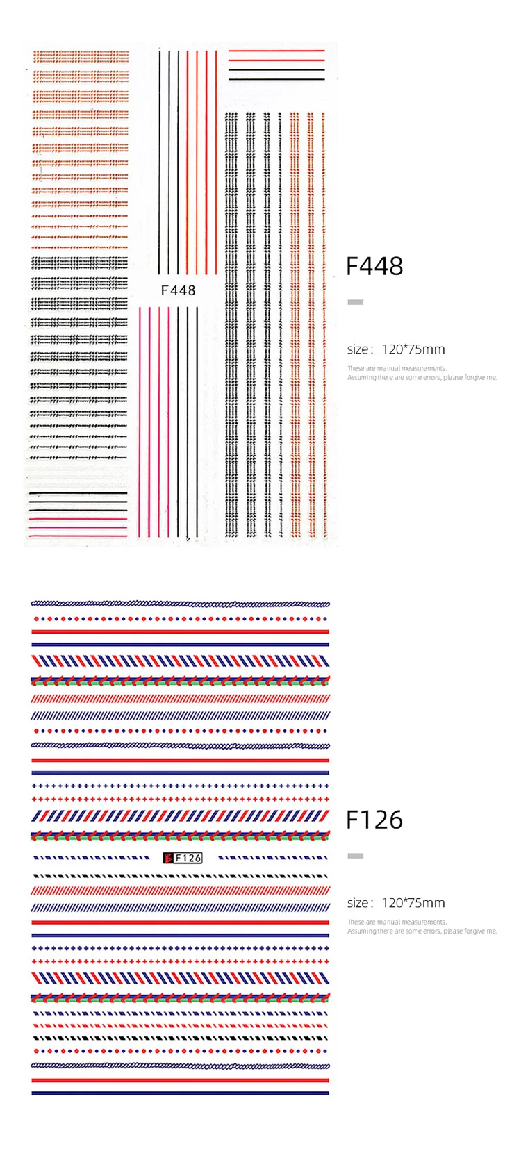 2 стиля, для дизайна ногтей, в клетку, самоклеющиеся, мульти линии, полосы, узор, полосы, наклейки, разные размеры, 3D наклейки, ручная работа, маникюр, украшение