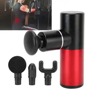 

Fascia Massage Gun Low Noise Deep Massage Muscle Pain Fatigue Relive Massager Black Red Muscle Relaxation Massage Instrument