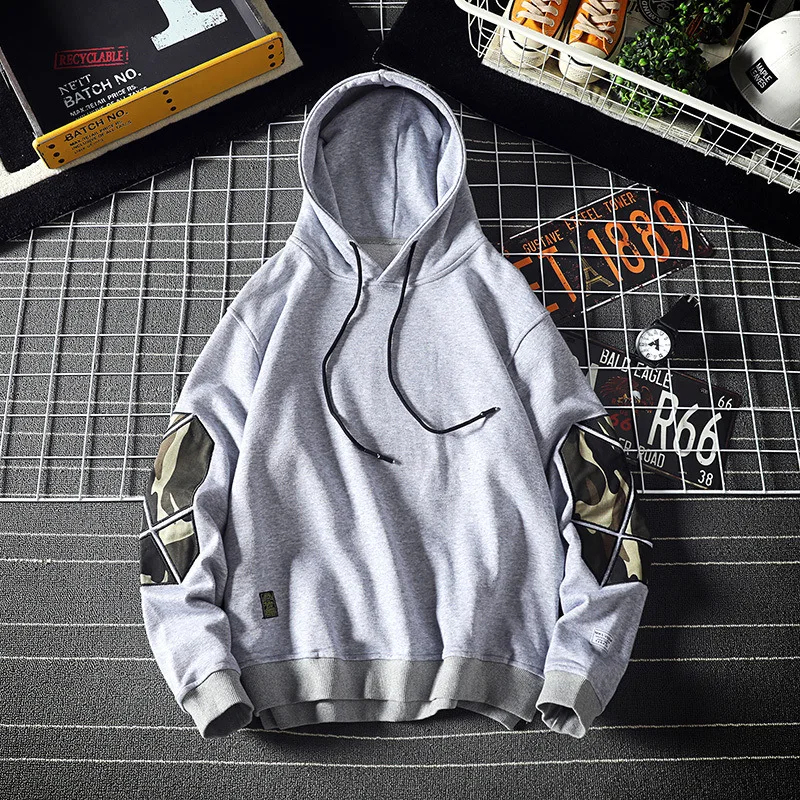 

2020 Spring Main Push Japanese-style Semi-Grid Large Size Embroidery Camouflage Hoodie M-5x HW19