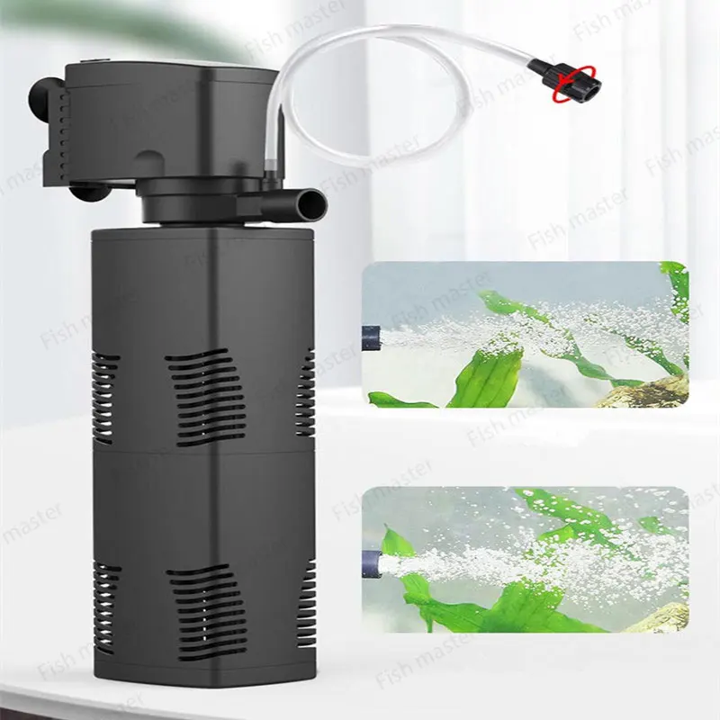 3 in 1 Aquarium Filter Fish Tank Filter For aquarium Air Pump Air Oxygen Increase Aquarium Internal Filter Aquarium Pump