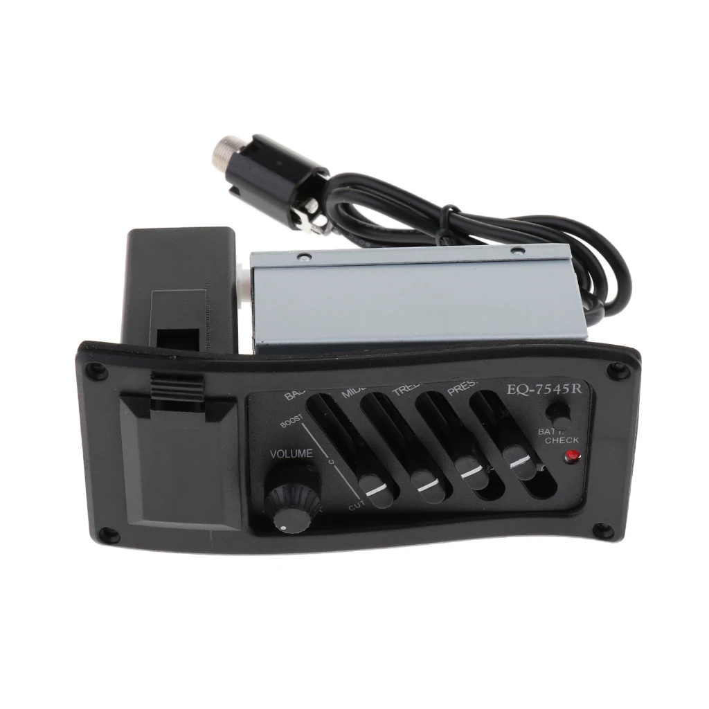 Guitar 5 Band EQ Equalizer Preamp Piezo Pickup Tuner with LCD Display Musical Instrument Parts