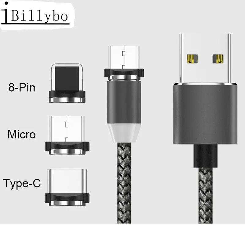 Мобильный телефон android для Oppo F7 A5 A7 A9 светодиодный магнитный Micro USB зарядный кабель