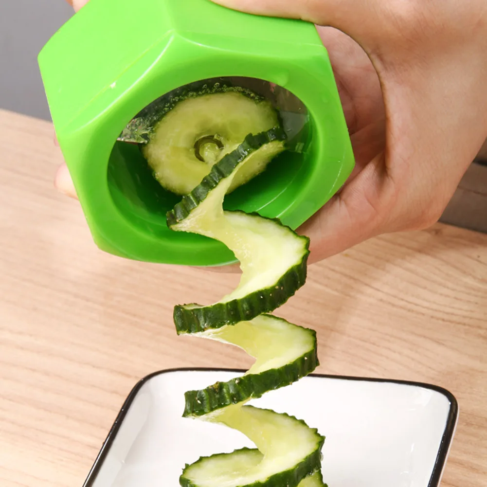 Kitchen Vegetable Fruit Slicer Potato Cucumber Spiral Grater Cutter Random Creative Slicing Tools Multi function Vegetable Tool|Manual Slicers| - AliExpress