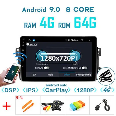 4G64GDSP 1280CARPLAY 1280P Android 9,0 4G 64G Carplay Автомобильный gps радио для Suzuki SX4 2006-2013 навигация 2.5D ips экран DSP зеркальное соединение без DVD плеера - Цвет: 4G64GDSP 1280CARPLAY