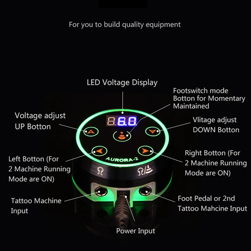 Профессиональный мини lcd источник питания для татуажа с адаптером для вращающихся машин