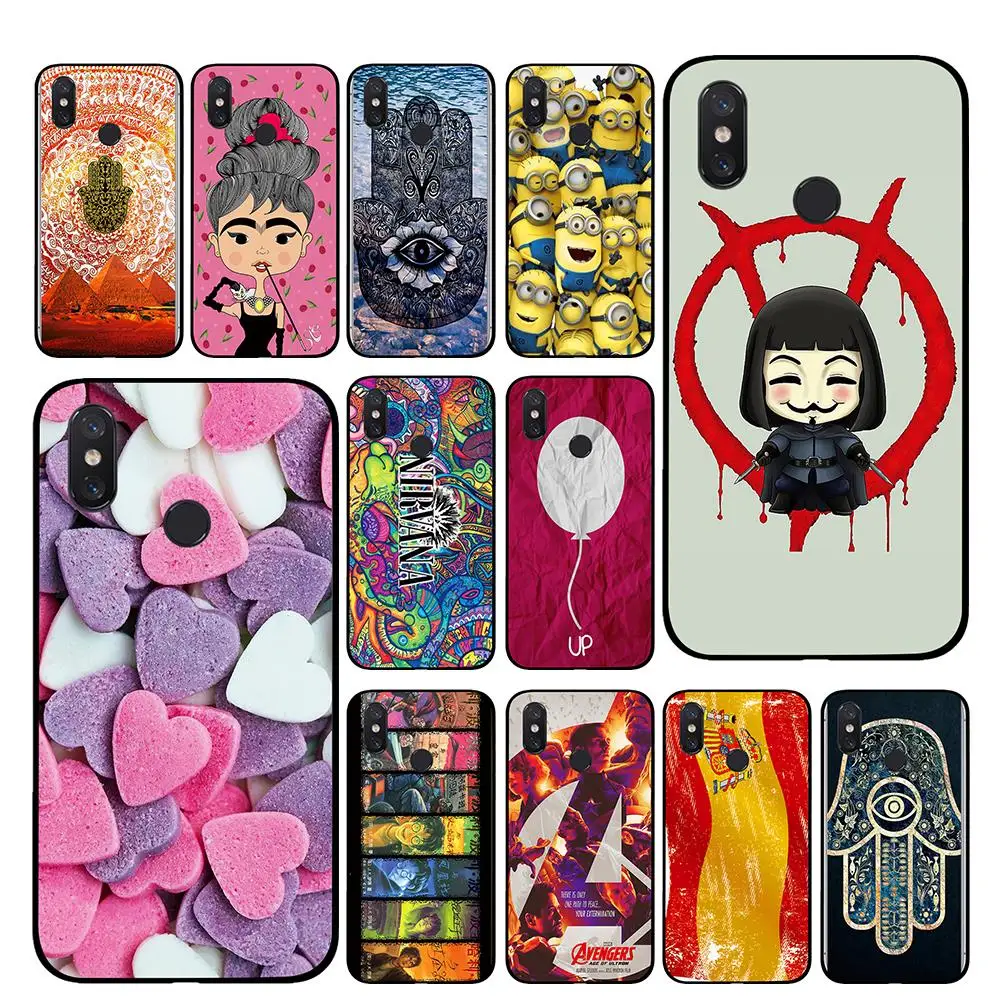 

Colorful aesthetics cases for Xiaomi MI 9 8 8SE 6X 5X 5S 5C 5 Pocophone F1 Play Cover