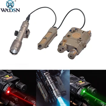 

WADSN New Upgrade Airsoft PEQ 15 LA-5C UHP Green Red Laser with Surefir M600C Scout Light Tatical Hunting Weapon Flashlight Kit