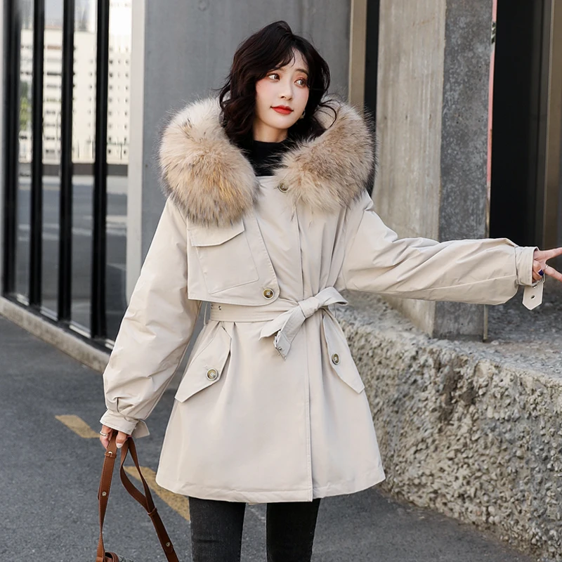 Broad wife half high collar knitted dress autumn