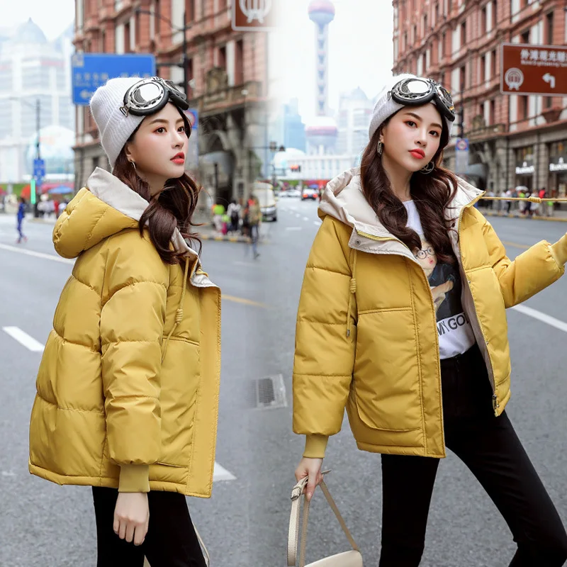 

Main Push by Nalini down Jacket 2019 Korean-style Cotton-padded Clothes Short down Coat BF Students Cotton Coat Loose-Fit Dongda