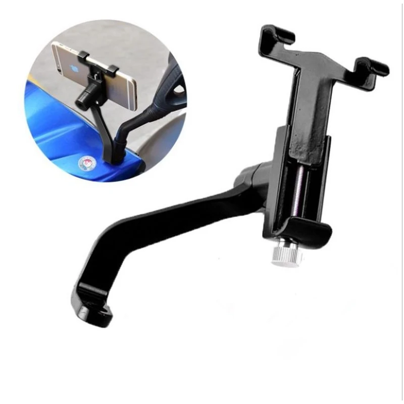 Aluminum Alloy Cycling Stand Bracket Adjustable Bike Bicycle Handlebar Phone Mount Motorcycle Rear View Mirror Holder | Мобильные