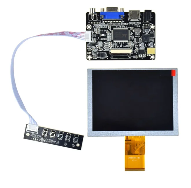 VGA HDMI AV LCD Ʈѷ , 640x480 AT050TN22 LCD ȭ ü, 5 ġ ZJ050NA-08C, Ʈ 2 