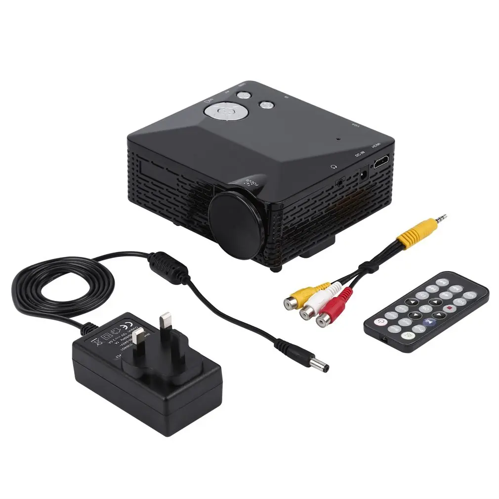 BL-18 портативный мини светодиодный проектор с USB VGA HDMI AV мультимедия для Вечерние развлечения дома с пультом дистанционного управления