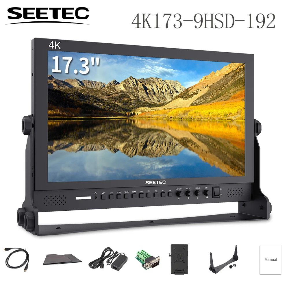 Монитор вещания Seetec 4K173 9HSD 192 (оригинал) 17 3 дюймов IPS алюминий 1920x1080 FHD 3G SDI HDMI 4K с AV