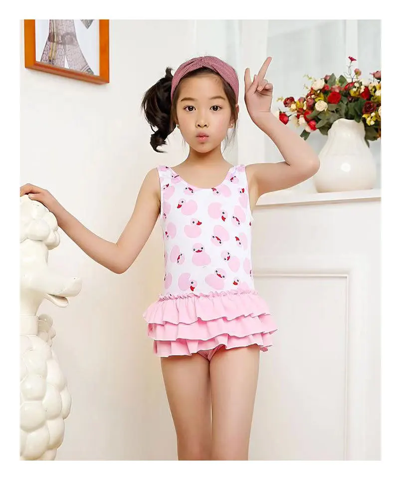 Танкини с юбкой-пачкой; купальник из двух предметов с оборками для девочек; детский дизайнерский купальник с цветочным принтом; детский купальный костюм