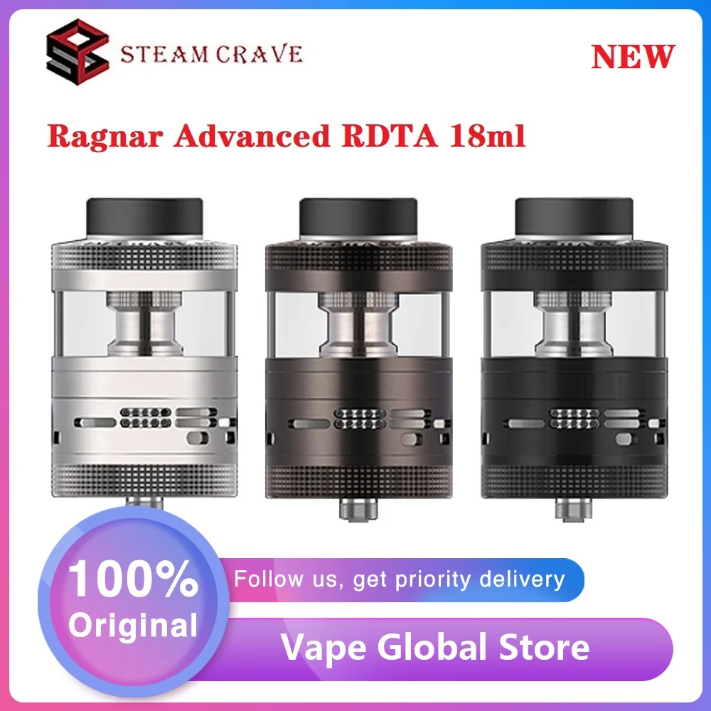ГОРЯЧАЯ Оригинальная Паровая жажда ароматизатор Ragnar Advanced RDTA атомайзер 18 мл