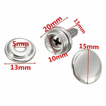 

Stainless steel 30pcs 30pcs Snap Fastener Outdoor furniture Silver Durable Tools