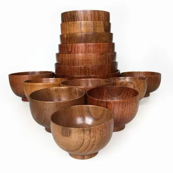 

Place Of Origin Originality Environmental Protection Small Bowl Chinese Style Round Wooden Bowl Woodiness I Defence Burn Soup