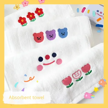 

Microfiber Quick-dry Towel Bear Flowers Cartoon Bath Towels Cotton Soft Dry Towels Kitchen Clean Absorbent Towels
